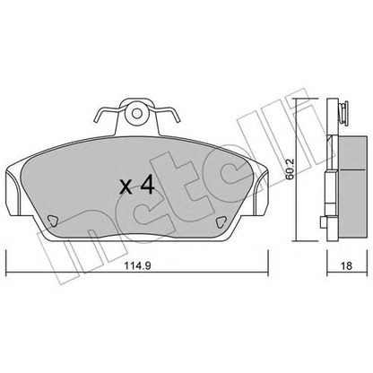 Photo Brake Pad Set, disc brake METELLI 2201210