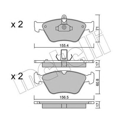 Photo Brake Pad Set, disc brake METELLI 2201280