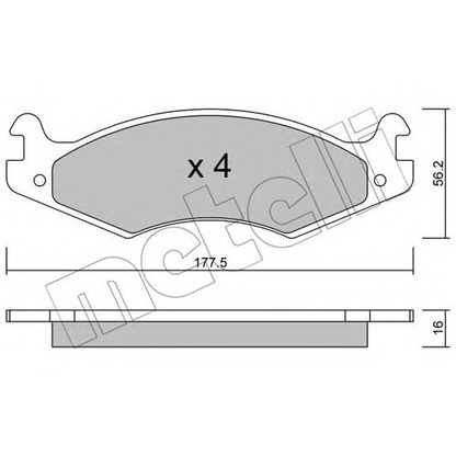 Фото Комплект тормозных колодок, дисковый тормоз METELLI 2201330