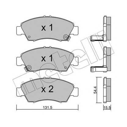 Photo Brake Pad Set, disc brake METELLI 2201380