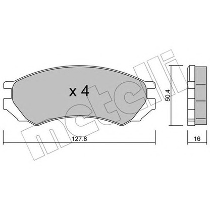 Photo Brake Pad Set, disc brake METELLI 2201790