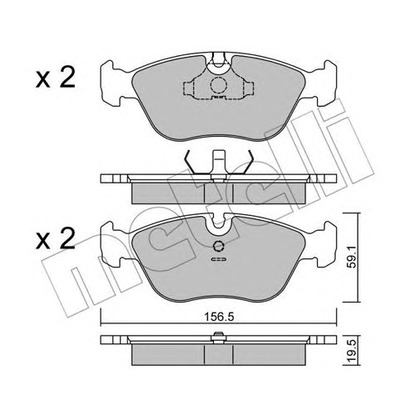 Photo Brake Pad Set, disc brake METELLI 2201820