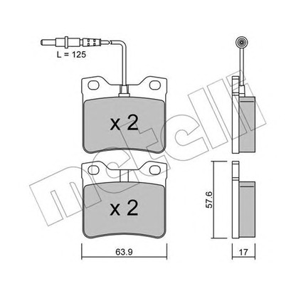 Photo Brake Pad Set, disc brake METELLI 2201920