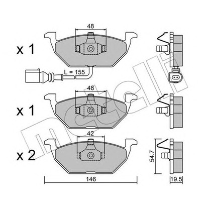 Photo Brake Pad Set, disc brake METELLI 2202112