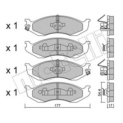 Photo Brake Pad Set, disc brake METELLI 2202181