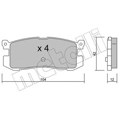 Foto Kit pastiglie freno, Freno a disco METELLI 2202330