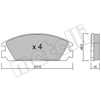 Photo Brake Pad Set, disc brake METELLI 2202370