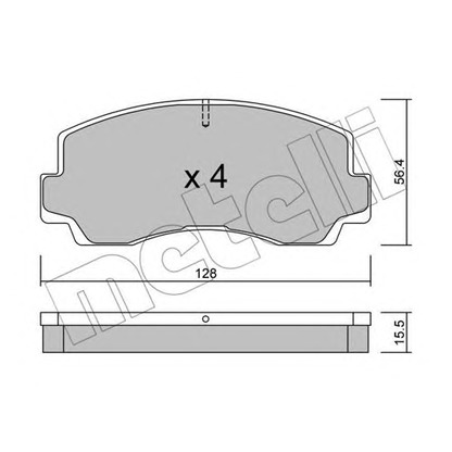 Photo Brake Pad Set, disc brake METELLI 2202430