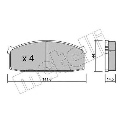 Photo Brake Pad Set, disc brake METELLI 2202450