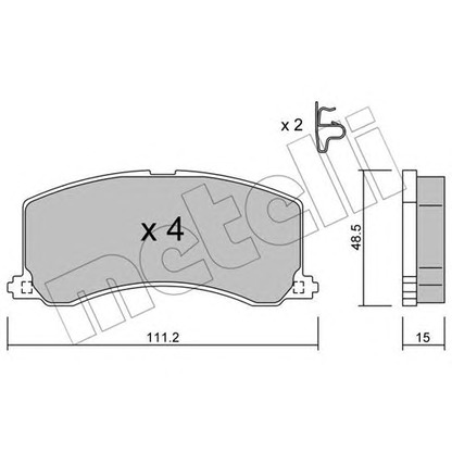 Photo Brake Pad Set, disc brake METELLI 2202480