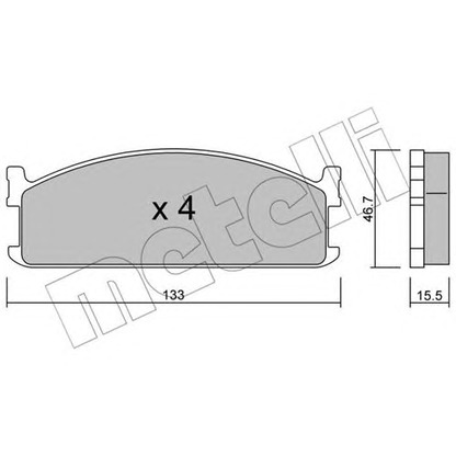 Photo Brake Pad Set, disc brake METELLI 2202650