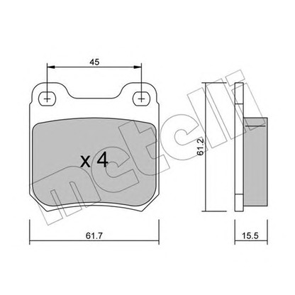 Photo Brake Pad Set, disc brake METELLI 2202750