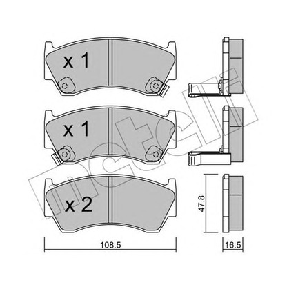 Foto Bremsbelagsatz, Scheibenbremse METELLI 2202770