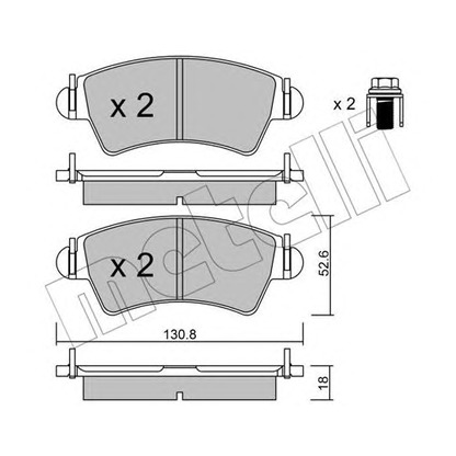 Photo Brake Pad Set, disc brake METELLI 2203130