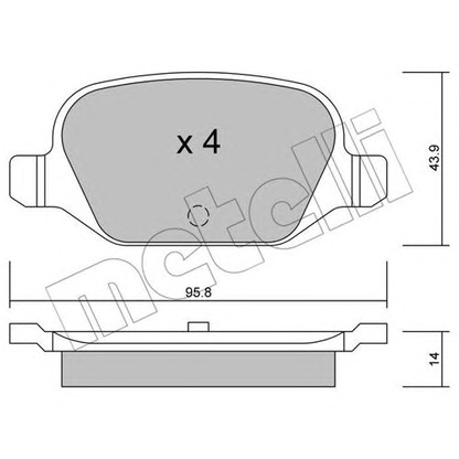 Foto Kit pastiglie freno, Freno a disco METELLI 2203240