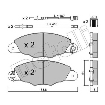 Foto Bremsbelagsatz, Scheibenbremse METELLI 2203341