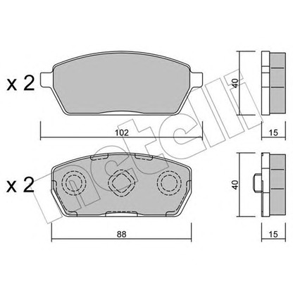 Foto Kit pastiglie freno, Freno a disco METELLI 2204380