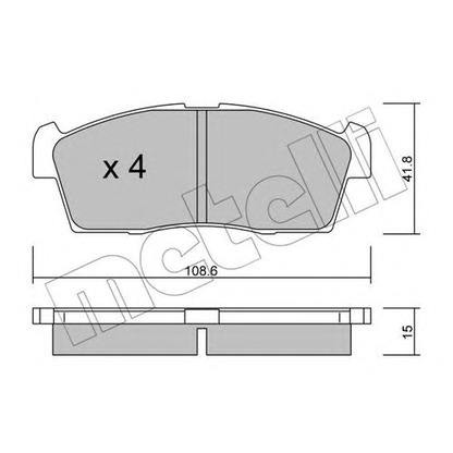 Photo Brake Pad Set, disc brake METELLI 2204390