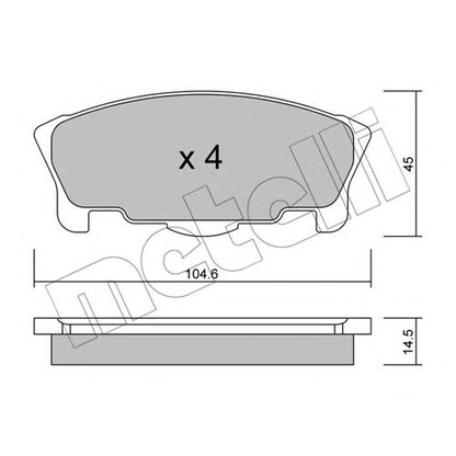 Foto Kit pastiglie freno, Freno a disco METELLI 2204580