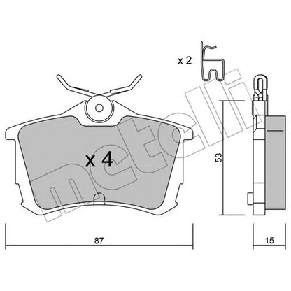 Photo Brake Pad Set, disc brake METELLI 2204650