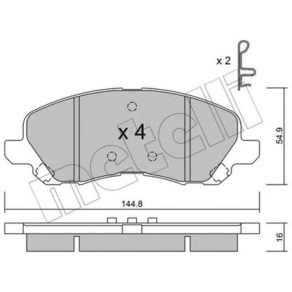 Photo Brake Pad Set, disc brake METELLI 2204810