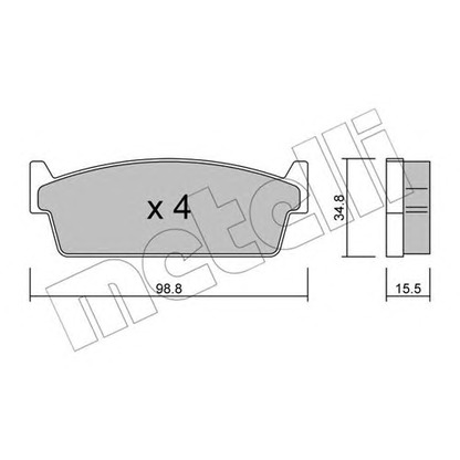 Foto Kit pastiglie freno, Freno a disco METELLI 2204930