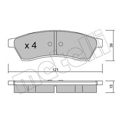 Foto Kit pastiglie freno, Freno a disco METELLI 2205100