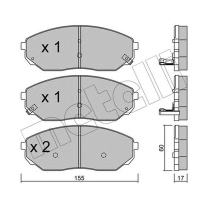 Foto Kit pastiglie freno, Freno a disco METELLI 2205150