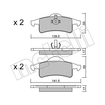 Foto Kit pastiglie freno, Freno a disco METELLI 2205260