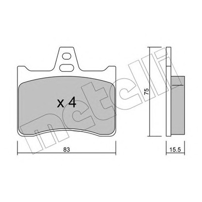 Foto Kit pastiglie freno, Freno a disco METELLI 2205310