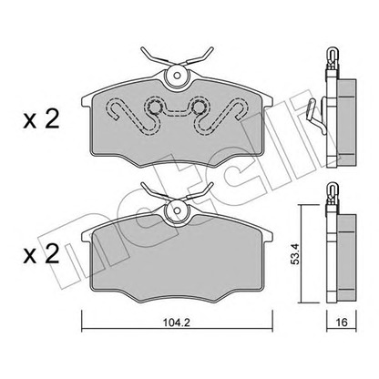 Foto Kit pastiglie freno, Freno a disco METELLI 2205370