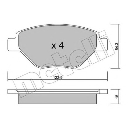 Foto Bremsbelagsatz, Scheibenbremse METELLI 2205430