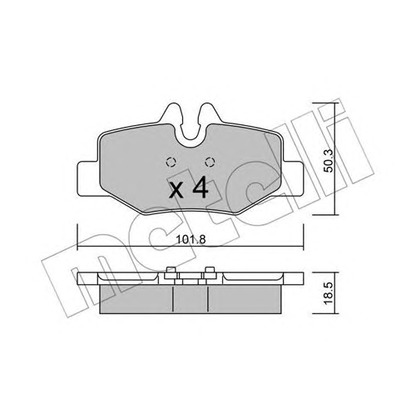 Photo Brake Pad Set, disc brake METELLI 2205760