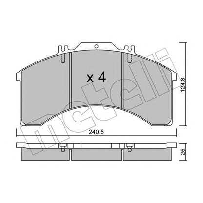 Photo Brake Pad Set, disc brake METELLI 2205810