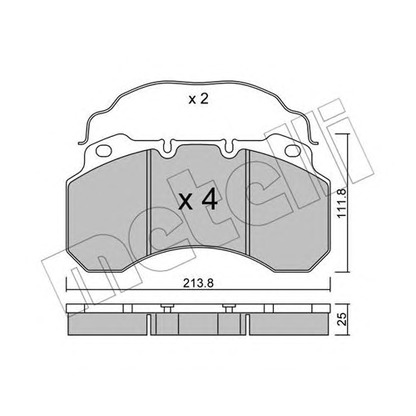 Foto Kit pastiglie freno, Freno a disco METELLI 2205880