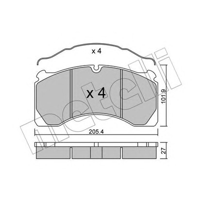 Photo Brake Pad Set, disc brake METELLI 2206030