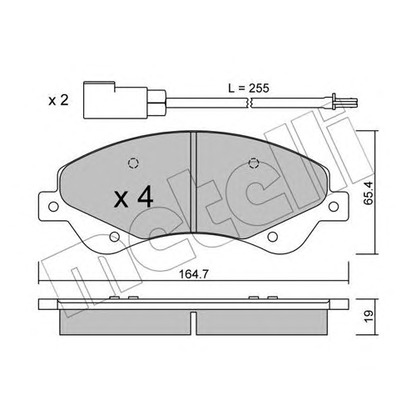 Foto Kit pastiglie freno, Freno a disco METELLI 2206790