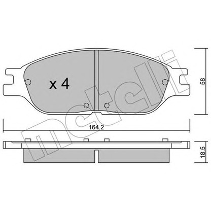 Photo Brake Pad Set, disc brake METELLI 2206820