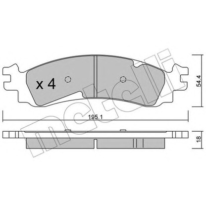 Photo Brake Pad Set, disc brake METELLI 2206860