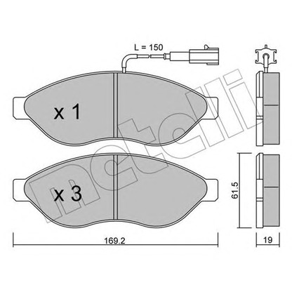 Foto Bremsbelagsatz, Scheibenbremse METELLI 2207080