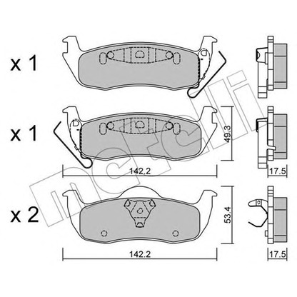 Photo Brake Pad Set, disc brake METELLI 2207200