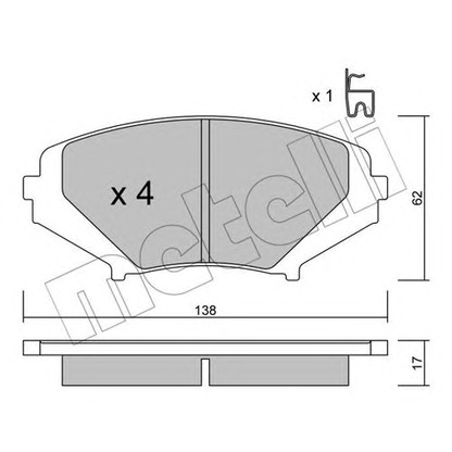 Foto Kit pastiglie freno, Freno a disco METELLI 2207320