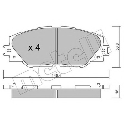 Photo Brake Pad Set, disc brake METELLI 2207480