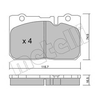 Foto Kit pastiglie freno, Freno a disco METELLI 2207570