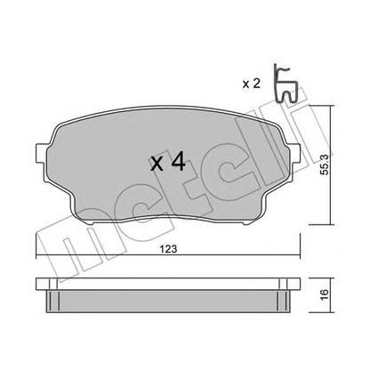 Foto Kit pastiglie freno, Freno a disco METELLI 2207650