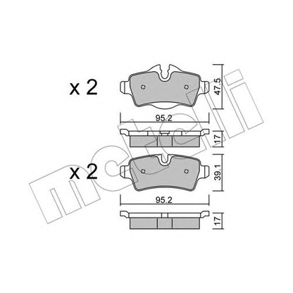 Foto Kit pastiglie freno, Freno a disco METELLI 2207690