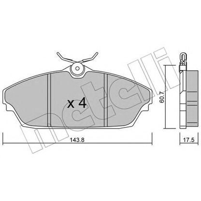 Foto Bremsbelagsatz, Scheibenbremse METELLI 2207820