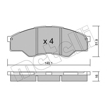 Photo Brake Pad Set, disc brake METELLI 2207970