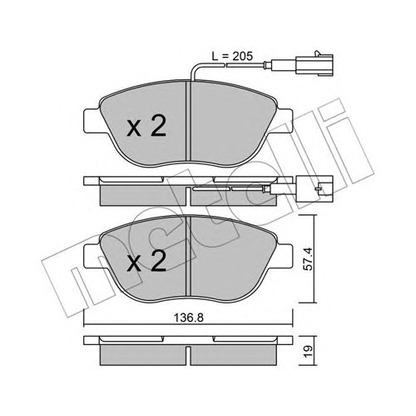 Foto Kit pastiglie freno, Freno a disco METELLI 2203223