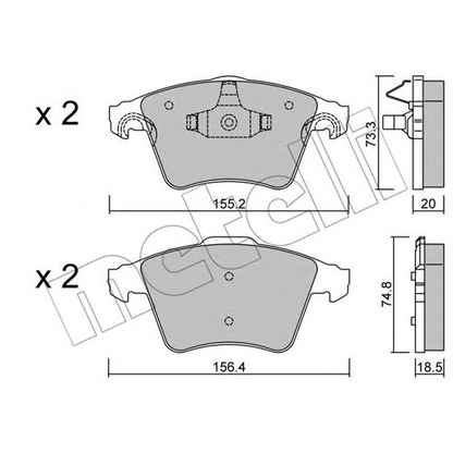 Photo Brake Pad Set, disc brake METELLI 2205523